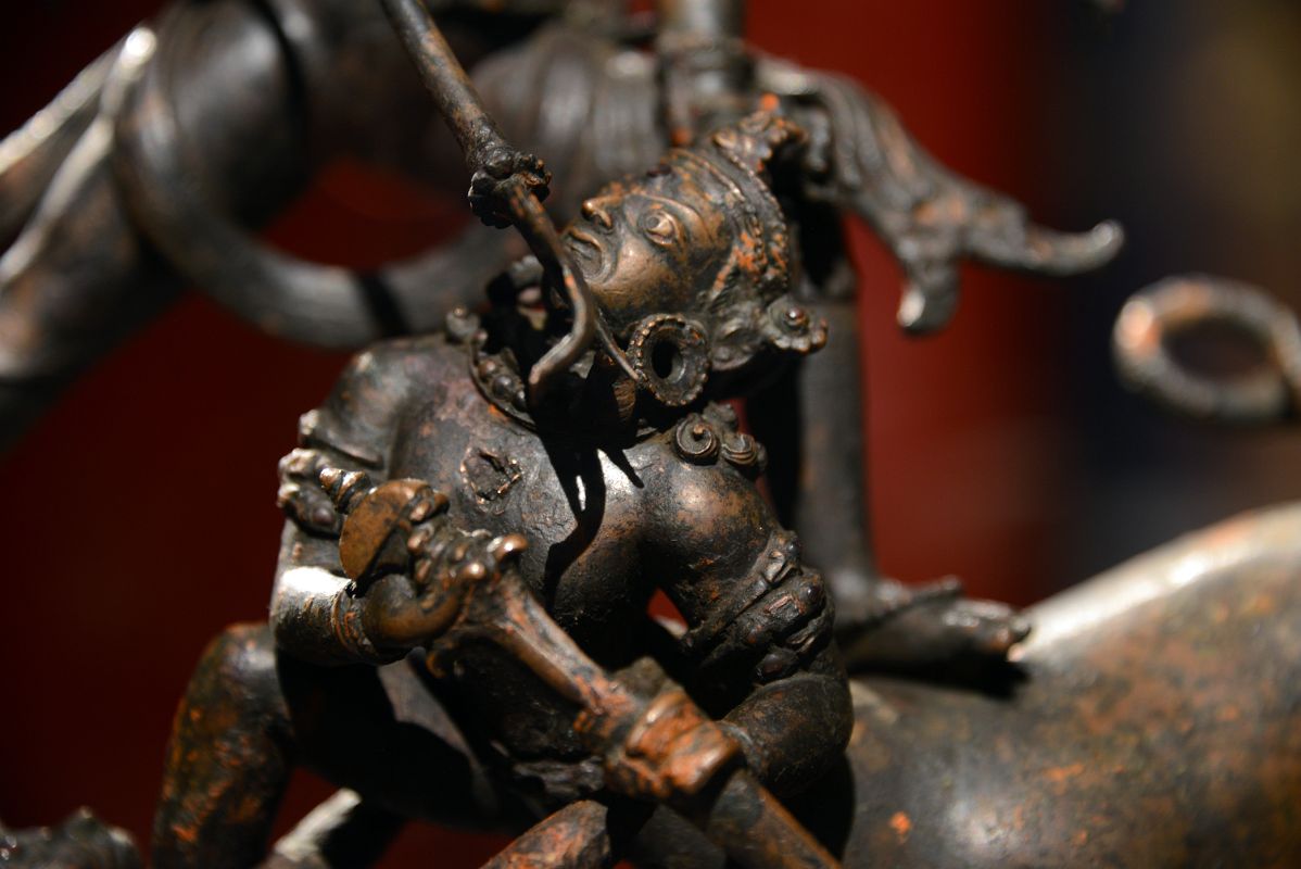 13-4 The Goddess Durga Slaying Mahisha, 14C, Nepal - New York Metropolitan Museum Of Art
